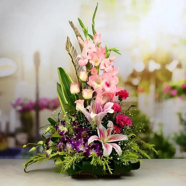 Exotic Basket of Mix Flowers