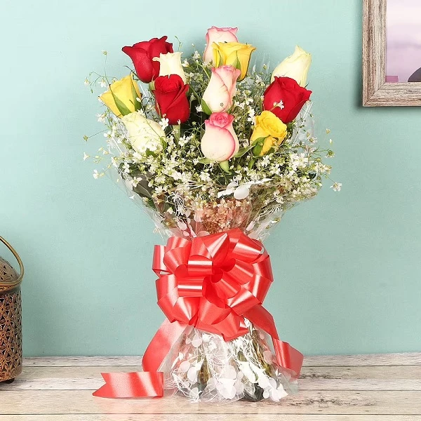 Simple Bouquet Of 8 Mix Roses