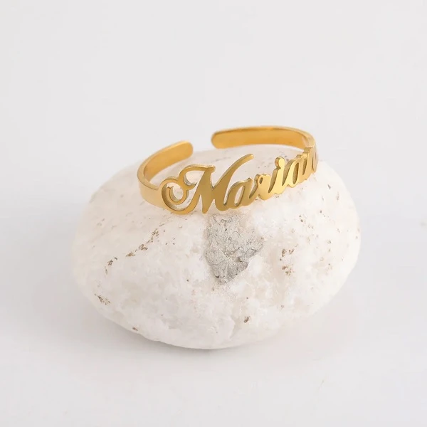Personalized Name Ring - 18k Gold Plated