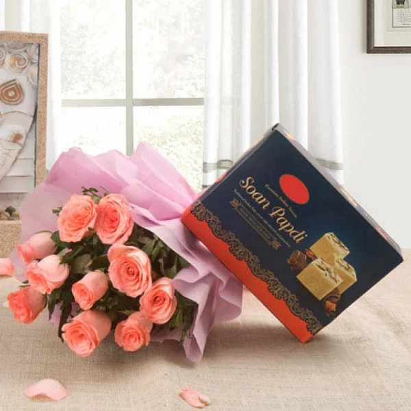 Pink Roses & Soan Papdi
