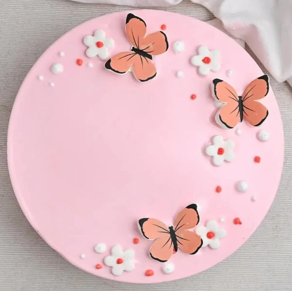 Butterfly Blossom Red Velvet Cake