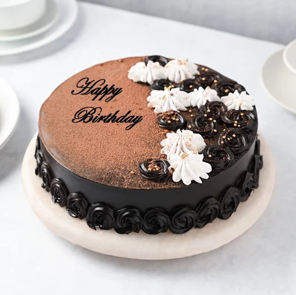 Divine Eggless Truffle Chocolate Cake