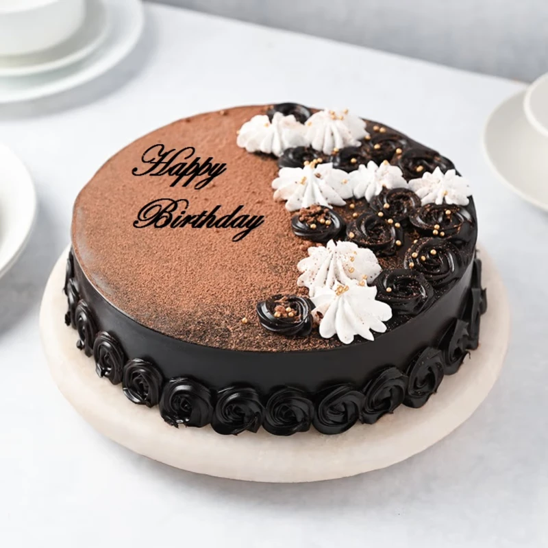 Divine Eggless Truffle Chocolate Cake