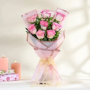 Pink Paradise Roses Bouquet